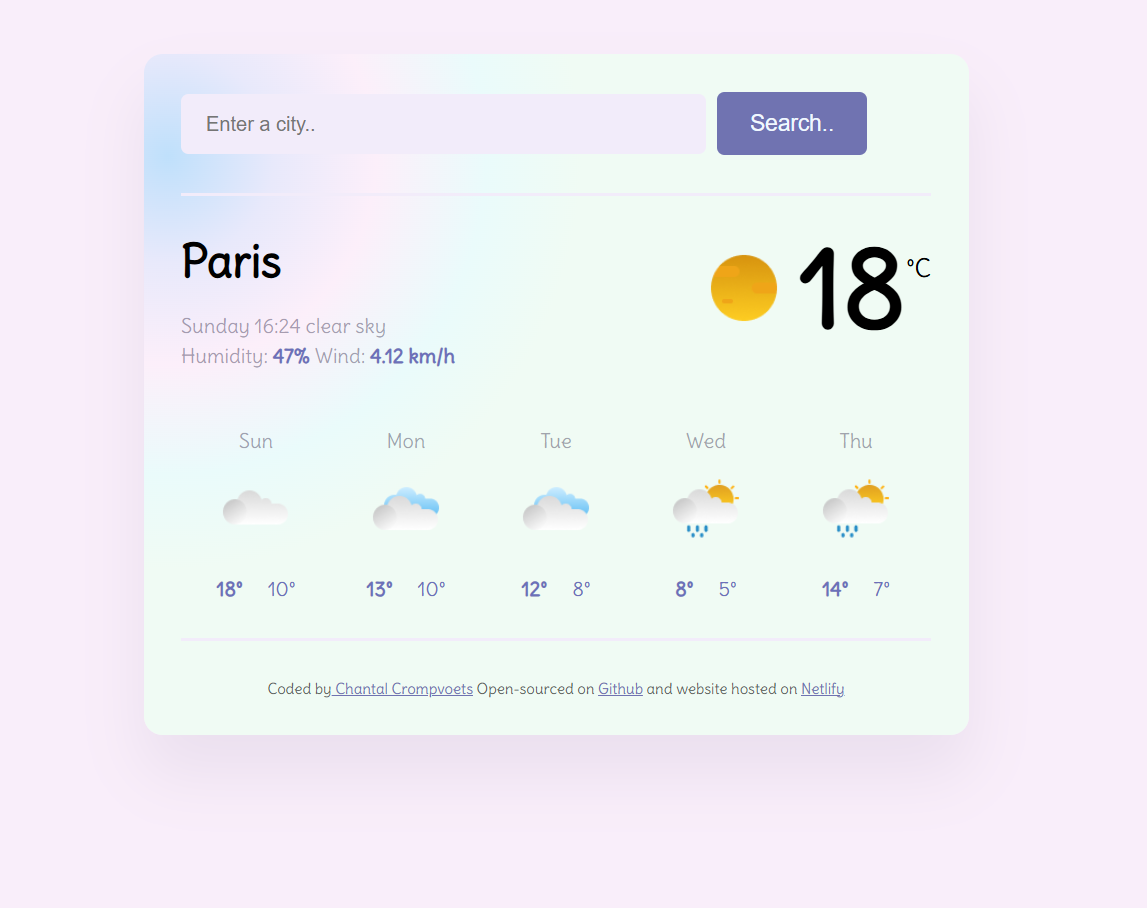 Weather project preview